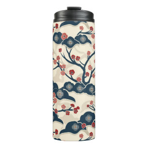 Bouteilles Isothermes Élégant Motif sans couture en fleur de cerisier (2
