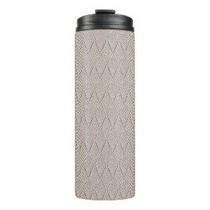Bouteilles Isothermes Élégant motif tricot diamant faux crème pâle 
