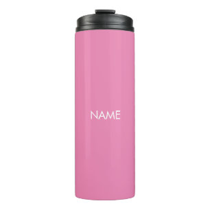 Bouteilles Isothermes Elégant rose nom personnalisé texte monogramme m
