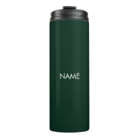 Élégant vert foncé nom personnalisé texte monogram