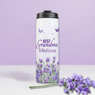 Bouteilles Isothermes Élégante Lavande Violette Meilleure Grand-Mère Ave
