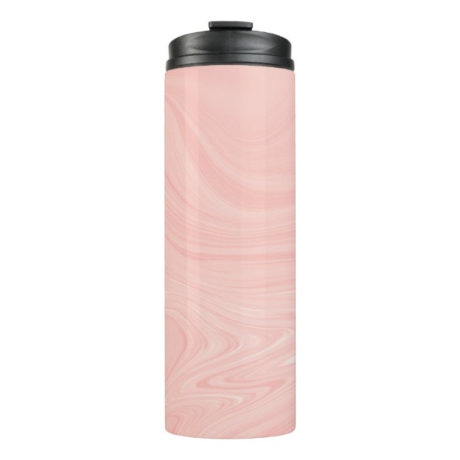 Bouteilles Isothermes Élégante oeuvre Abstraite en marbre liquide orange (Devant)