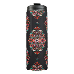 Bouteilles Isothermes éléments cachemire asiatique, motif vintage boho.