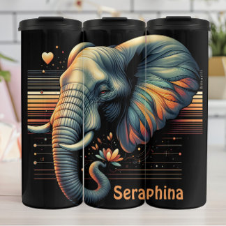 Bouteilles Isothermes Eléphant aux accents floraux