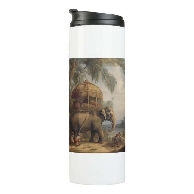 Bouteilles Isothermes éléphant botanique vintage avec howdah aussi (Tourné sur la droite)