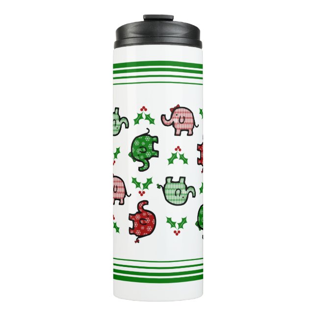 Bouteilles Isothermes Éléphant de Noël Tumbler (Devant)