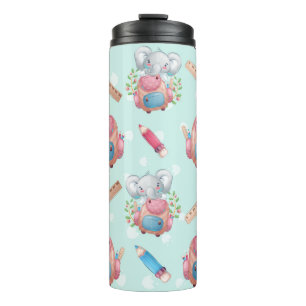 Bouteilles Isothermes Éléphant motif de rentrée scolaire