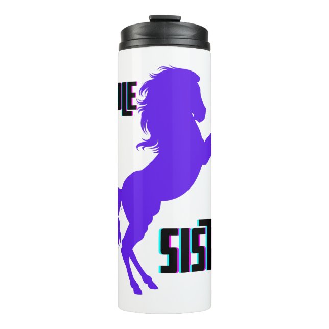 Bouteilles Isothermes Élevage de poney violet de la sœur moyenne (Devant)