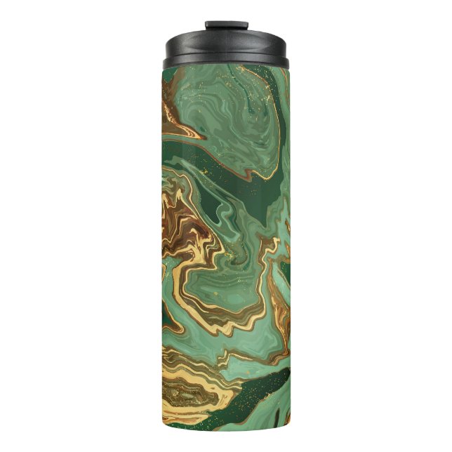 Bouteilles Isothermes Emerald Elegance : Gold Marble Luxe (Devant)