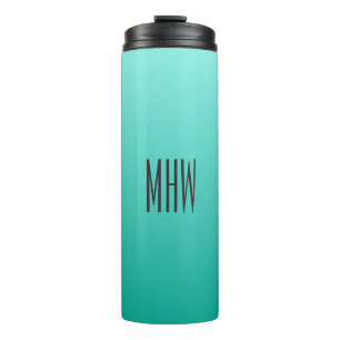 Bouteilles Isothermes Emerald Gradient monogramme personnalisé tumbler