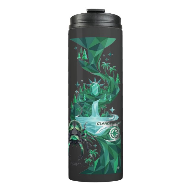 Bouteilles Isothermes “Emerald Island Beetle – Nature Art  (Devant)