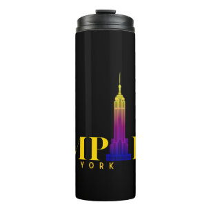 Bouteilles Isothermes Empire State Building-New York-Or vibrant