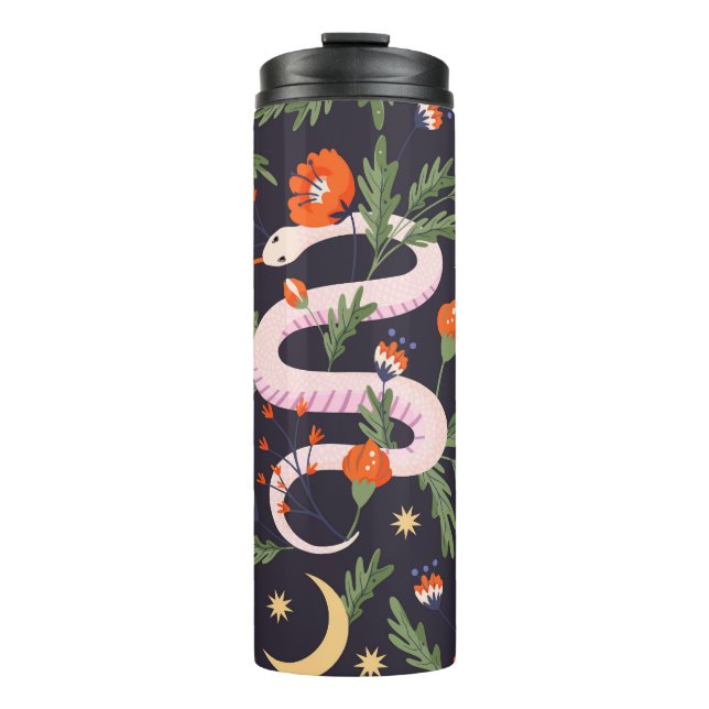 Bouteilles Isothermes Empreinte de fées serpent et floral (Devant)