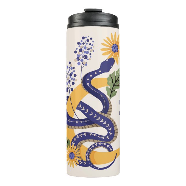Bouteilles Isothermes Empreinte de fées serpent et floral (Devant)