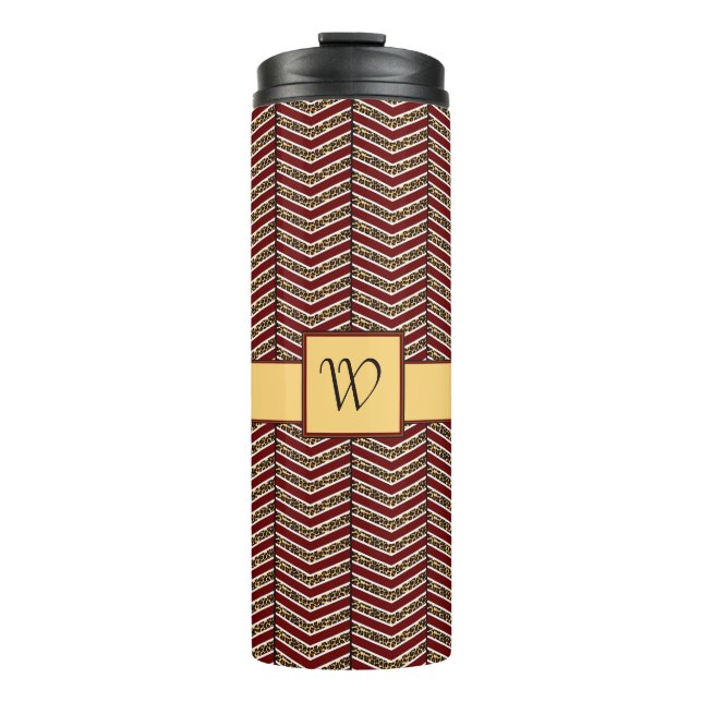 Bouteilles Isothermes Empreinte de léopard Chevron Thermal Tumbler (Devant)