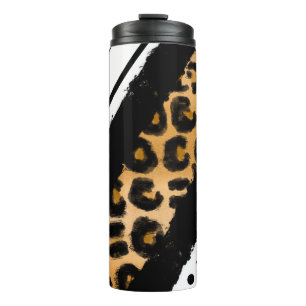 Bouteilles Isothermes Empreinte de léopard, Pois noirs et blancs, Grille