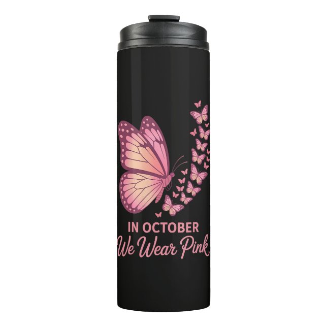 Bouteilles Isothermes En octobre Papillon Rose Poitrine (Devant)