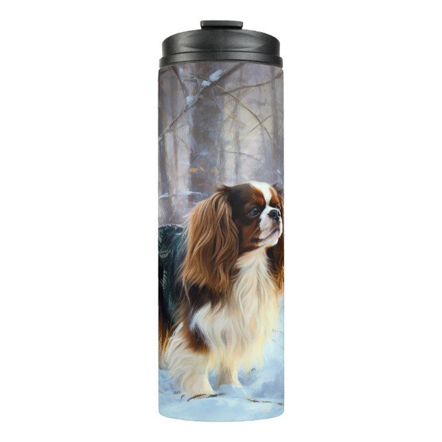 Bouteilles Isothermes English Toy Spaniel Laisser Neige Noël (Devant)