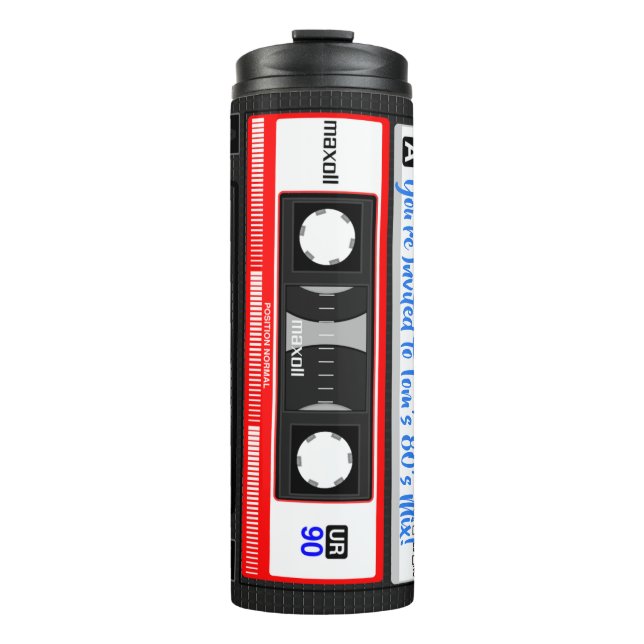 Bouteilles Isothermes enregistreur à cassettes personnalisé par bande de (Devant)