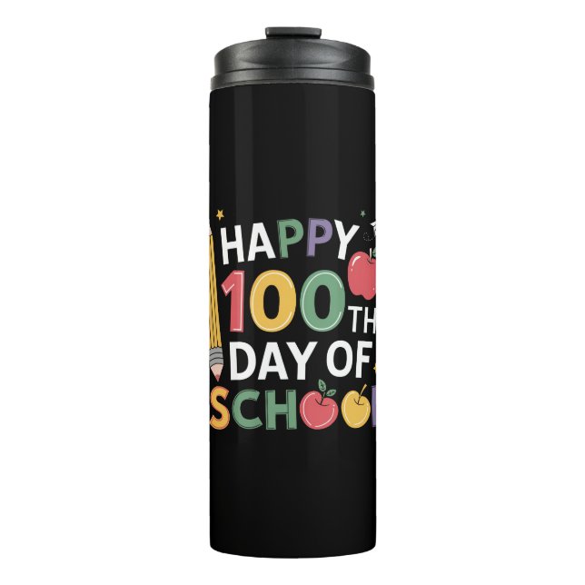 Bouteilles Isothermes Enseignants du 100e jour d'école Joyeux 100 jours (Devant)