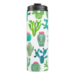 Bouteilles Isothermes Ensemble de cactus aquarelle : Collection artistiq