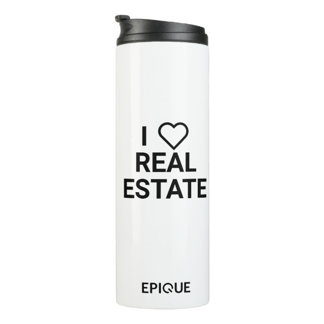 Bouteilles Isothermes Epique I Heart Immobilier Coffee Tumbler (Tourné sur la droite)