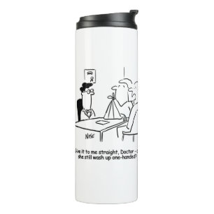 Bouteilles Isothermes Épouse avec un bras cassé dans une attelle thermiq