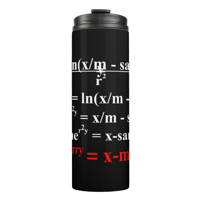 Bouteilles Isothermes Équation mathématique Joyeux Noël (Devant)