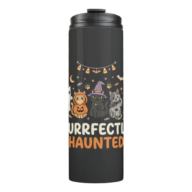 Bouteilles Isothermes Équipe de chat hanté Halloween (Devant)