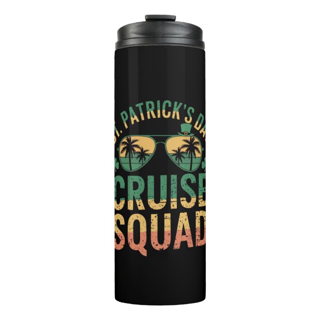 Bouteilles Isothermes Équipe de croisière de la Saint-Patrick drôle fami (Devant)