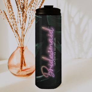 Bouteilles Isothermes Équipe de la mariée Monogramme de célibataire au