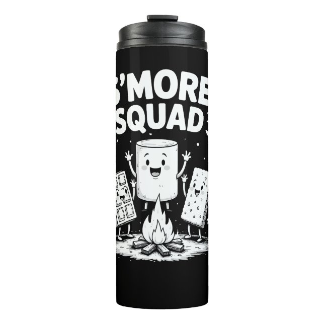 Bouteilles Isothermes Équipe S'mores Camping Feu de camp Mignon Marshmal (Devant)