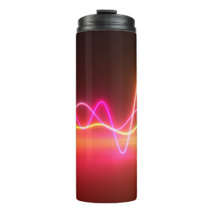 Bouteilles Isothermes Équitateur graphique brillant de néon coloré. Mu