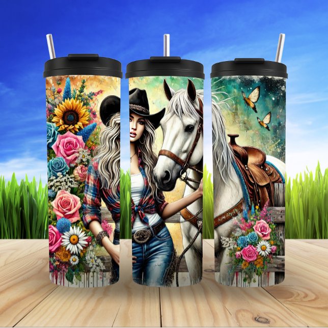 Bouteilles Isothermes équitation libre à l'automne (Créateur téléchargé)