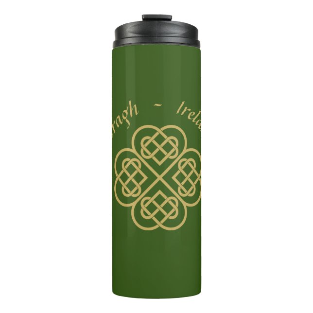Bouteilles Isothermes Erin Go Bragh Gold Celtic Shamrock (Devant)