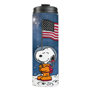 Bouteilles Isothermes ESPACE   Snoopy avec astronaute du drapeau
