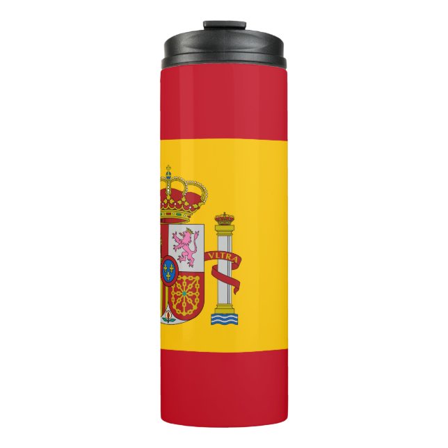 Bouteilles Isothermes Espagne Travel Mug, drapeau patriotique espagnol (Devant)