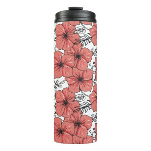 Bouteilles Isothermes Esquisse Florale Couleur Lumineuse, Sans Couleur.