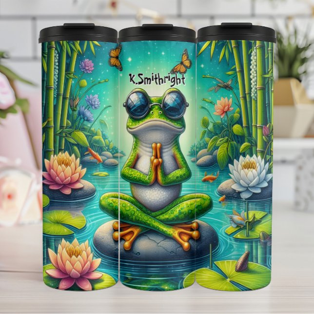 Bouteilles Isothermes Étang de méditation de grenouille Zen (Créateur téléchargé)