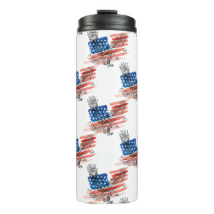 Bouteilles Isothermes États-Unis 250 - Drapeau américain - Aigle chauve
