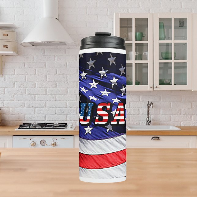 Bouteilles Isothermes États-Unis - Drapeau Américain (USA - American Flag Thermal Tumbler)