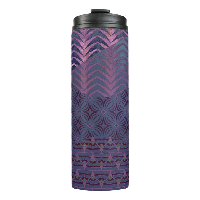 Bouteilles Isothermes Étoile infinie - Navy et rose (Devant)