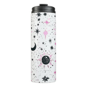 Bouteilles Isothermes Étoiles célestes noires et roses