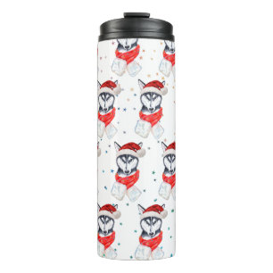 Bouteilles Isothermes Étoiles de Noël de la race de chien Husky de Sibér