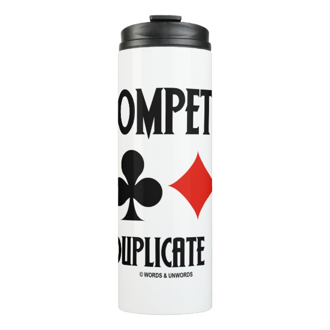 Bouteilles Isothermes Être compétitif Jouer des combinaisons de carte de (Devant)