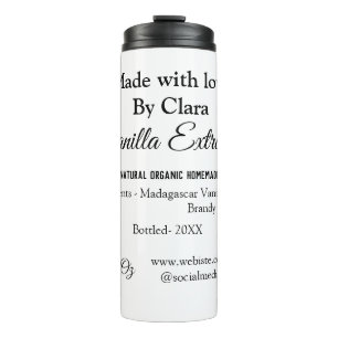 Bouteilles Isothermes Extrait de vanille fait maison ajouter les ingrédi