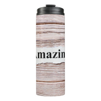 Bouteilles Isothermes EXTRAORDINAIRE du mot sur papier. concept. Mots de