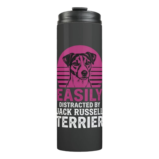 Bouteilles Isothermes Facilement Distrait Par Jack Russell Terrier (Devant)