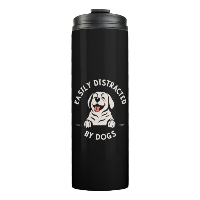 Bouteilles Isothermes Facilement distrait par les chiens (Devant)