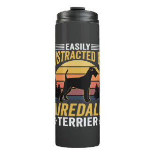 Bouteilles Isothermes Facilement distrait par rétro chien Airedale Terri